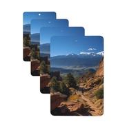 4 Pcs Car Air Fresheners Decorative Car Air Freshener Card Long Lasting Hanging Fragrance Scented Pikes Peak Colorado Car Aromatherapy Tablets Rearview Mirror Pendant for Men Women