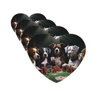 4 Pcs Car Air Fresheners Decorative Car Air Freshener Card Long Lasting Hanging Fragrance Scented Playing Poker Dogs Car Aromatherapy Tablets Rearview Mirror Pendant for Men Women