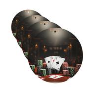 4 Pcs Car Air Fresheners Decorative Car Air Freshener Card Long Lasting Hanging Fragrance Scented Poker Tournament Car Aromatherapy Tablets Rearview Mirror Pendant for Men Women