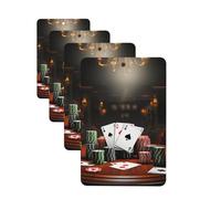 4 Pcs Car Air Fresheners Decorative Car Air Freshener Card Long Lasting Hanging Fragrance Scented Poker Tournament Car Aromatherapy Tablets Rearview Mirror Pendant for Men Women