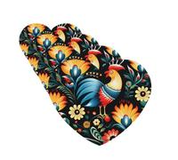 4 Pcs Car Air Fresheners Decorative Car Air Freshener Card Long Lasting Hanging Fragrance Scented Polish Folk art Pattern Car Aromatherapy Tablets Rearview Mirror Pendant for Men Women