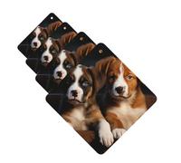 4 Pcs Car Air Fresheners Decorative Car Air Freshener Card Long Lasting Hanging Fragrance Scented Puppies Dogs Pets Animals Car Aromatherapy Tablets Rearview Mirror Pendant for Men Women