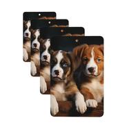 4 Pcs Car Air Fresheners Decorative Car Air Freshener Card Long Lasting Hanging Fragrance Scented Puppies Dogs Pets Animals Car Aromatherapy Tablets Rearview Mirror Pendant for Men Women