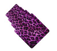 4 Pcs Car Air Fresheners Decorative Car Air Freshener Card Long Lasting Hanging Fragrance Scented Purple Leopard Car Aromatherapy Tablets Rearview Mirror Pendant for Men Women
