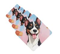 4 Pcs Car Air Fresheners Decorative Car Air Freshener Card Long Lasting Hanging Fragrance Scented Rat Terrier Dog Car Aromatherapy Tablets Rearview Mirror Pendant for Men Women