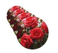 4 Pcs Car Air Fresheners Decorative Car Air Freshener Card Long Lasting Hanging Fragrance Scented Red Roses Bush in The Garden Car Aromatherapy Tablets Rearview Mirror Pendant for Men Women