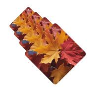 4 Pcs Car Air Fresheners Decorative Car Air Freshener Card Long Lasting Hanging Fragrance Scented Red Yellow Fall Maple Leafs Car Aromatherapy Tablets Rearview Mirror Pendant for Men Women