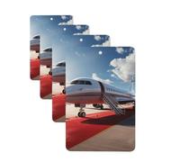 4 Pcs Car Air Fresheners Decorative Car Air Freshener Card Long Lasting Hanging Fragrance Scented Red Carpet Airplane Car Aromatherapy Tablets Rearview Mirror Pendant for Men Women