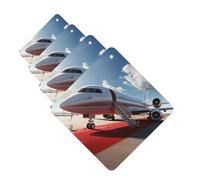 4 Pcs Car Air Fresheners Decorative Car Air Freshener Card Long Lasting Hanging Fragrance Scented Red Carpet Airplane Car Aromatherapy Tablets Rearview Mirror Pendant for Men Women
