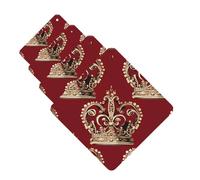 4 Pcs Car Air Fresheners Decorative Car Air Freshener Card Long Lasting Hanging Fragrance Scented Red crown Car Aromatherapy Tablets Rearview Mirror Pendant for Men Women