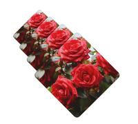 4 Pcs Car Air Fresheners Decorative Car Air Freshener Card Long Lasting Hanging Fragrance Scented Red Roses Bush in The Garden Car Aromatherapy Tablets Rearview Mirror Pendant for Men Women