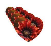 4 Pcs Car Air Fresheners Decorative Car Air Freshener Card Long Lasting Hanging Fragrance Scented Red Sunflower Car Aromatherapy Tablets Rearview Mirror Pendant for Men Women
