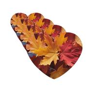 4 Pcs Car Air Fresheners Decorative Car Air Freshener Card Long Lasting Hanging Fragrance Scented Red Yellow Fall Maple Leafs Car Aromatherapy Tablets Rearview Mirror Pendant for Men Women