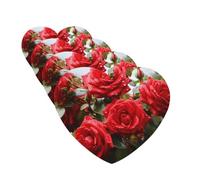 4 Pcs Car Air Fresheners Decorative Car Air Freshener Card Long Lasting Hanging Fragrance Scented Red Roses Bush in The Garden Car Aromatherapy Tablets Rearview Mirror Pendant for Men Women