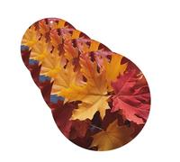 4 Pcs Car Air Fresheners Decorative Car Air Freshener Card Long Lasting Hanging Fragrance Scented Red Yellow Fall Maple Leafs Car Aromatherapy Tablets Rearview Mirror Pendant for Men Women