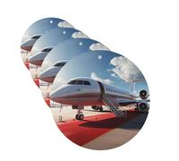 4 Pcs Car Air Fresheners Decorative Car Air Freshener Card Long Lasting Hanging Fragrance Scented Red Carpet Airplane Car Aromatherapy Tablets Rearview Mirror Pendant for Men Women