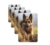 4 Pcs Car Air Fresheners Decorative Car Air Freshener Card Long Lasting Hanging Fragrance Scented Running German Shepherd Dog Car Aromatherapy Tablets Rearview Mirror Pendant for Men Women