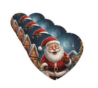 4 Pcs Car Air Fresheners Decorative Car Air Freshener Card Long Lasting Hanging Fragrance Scented Santa christmas zoom Car Aromatherapy Tablets Rearview Mirror Pendant for Men Women