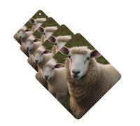 4 Pcs Car Air Fresheners Decorative Car Air Freshener Card Long Lasting Hanging Fragrance Scented Sheep Animal Car Aromatherapy Tablets Rearview Mirror Pendant for Men Women
