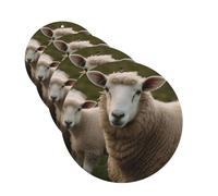 4 Pcs Car Air Fresheners Decorative Car Air Freshener Card Long Lasting Hanging Fragrance Scented Sheep Animal Car Aromatherapy Tablets Rearview Mirror Pendant for Men Women