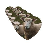 4 Pcs Car Air Fresheners Decorative Car Air Freshener Card Long Lasting Hanging Fragrance Scented Sheep Animal Car Aromatherapy Tablets Rearview Mirror Pendant for Men Women