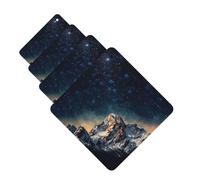 4 Pcs Car Air Fresheners Decorative Car Air Freshener Card Long Lasting Hanging Fragrance Scented Starry Night The Mountains Car Aromatherapy Tablets Rearview Mirror Pendant for Men Women