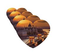 4 Pcs Car Air Fresheners Decorative Car Air Freshener Card Long Lasting Hanging Fragrance Scented Sunset in Budapest Car Aromatherapy Tablets Rearview Mirror Pendant for Men Women