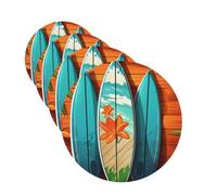4 Pcs Car Air Fresheners,Funny Hanging Car Air Fresheners Round Shape Cute Long Lasting Scented Mirror Hanging Decoration Ornaments Gift Interior Decor Accessories For Men Women