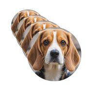 4 Pcs Car Air Fresheners,Funny Hanging Car Air Fresheners Round Shape Cute Long Lasting Scented Mirror Hanging Decoration Ornaments Gift Interior Decor Accessories For Men Women