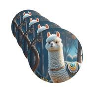 4 Pcs Car Air Fresheners,Funny Hanging Car Air Fresheners Round Shape Cute Long Lasting Scented Mirror Hanging Decoration Ornaments Gift Interior Decor Accessories For Men Women