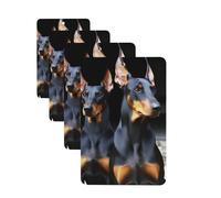 4 Pcs Car Air Fresheners Hanging Air Freshener Fragrance Scented Cards Rectangle Car Aromatherapy Tablets doberman Car Freshener for Car Interior Mirror Pendant Gifts