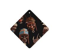 4 Pcs Car Air Fresheners Hanging Air Freshener Fragrance Scented Cards Tablets African Ritual Ethnic Tribal Car Freshener Interior Mirror Pendant for Women Men