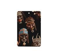 4 Pcs Car Air Fresheners Hanging Air Freshener Fragrance Scented Cards Tablets African Ritual Ethnic Tribal Car Freshener Interior Mirror Pendant for Women Men