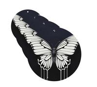 4 Pcs Car Air Fresheners Hanging Fragrance Scented Cards for SUV A black and white butterfly Car Aromatherapy Tablets Auto Interior Mirror Pendant for Bedroom Wardrobe Shoe Cabinet