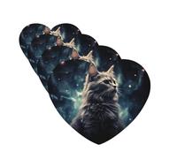 4 Pcs Car Air Fresheners Hanging Fragrance Scented Cards for SUV A cat in a nebula Car Aromatherapy Tablets Auto Interior Mirror Pendant for Bedroom Wardrobe Shoe Cabinet