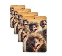4 Pcs Car Air Fresheners Hanging Fragrance Scented Cards for SUV A Flock of Ostriches Car Aromatherapy Tablets Auto Interior Mirror Pendant for Bedroom Wardrobe Shoe Cabinet
