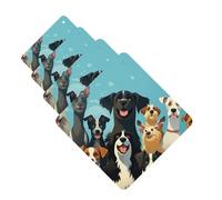 4 Pcs Car Air Fresheners Hanging Fragrance Scented Cards for SUV A large group of dogs Car Aromatherapy Tablets Auto Interior Mirror Pendant for Bedroom Wardrobe Shoe Cabinet