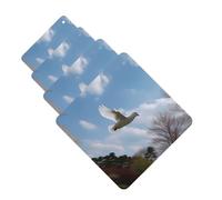 4 Pcs Car Air Fresheners Hanging Fragrance Scented Cards for SUV A White Dove Flies By Car Aromatherapy Tablets Auto Interior Mirror Pendant for Bedroom Wardrobe Shoe Cabinet