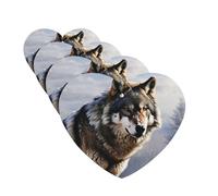 4 Pcs Car Air Fresheners Hanging Fragrance Scented Cards for SUV A wolf Standing in a Snow Car Aromatherapy Tablets Auto Interior Mirror Pendant for Bedroom Wardrobe Shoe Cabinet