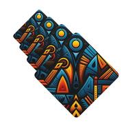 4 Pcs Car Air Fresheners Hanging Fragrance Scented Cards for SUV African style textile pattern Car Aromatherapy Tablets Auto Interior Mirror Pendant for Bedroom Wardrobe Shoe Cabinet
