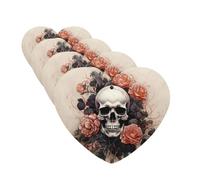 4 Pcs Car Air Fresheners Hanging Fragrance Scented Cards for SUV Ancient skull and flowers Car Aromatherapy Tablets Auto Interior Mirror Pendant for Bedroom Wardrobe Shoe Cabinet