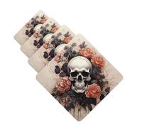 4 Pcs Car Air Fresheners Hanging Fragrance Scented Cards for SUV Ancient skull and flowers Car Aromatherapy Tablets Auto Interior Mirror Pendant for Bedroom Wardrobe Shoe Cabinet