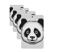 4 Pcs Car Air Fresheners Hanging Fragrance Scented Cards for SUV Anime Panda Face Car Aromatherapy Tablets Auto Interior Mirror Pendant for Bedroom Wardrobe Shoe Cabinet