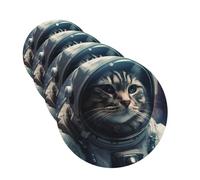 4 Pcs Car Air Fresheners Hanging Fragrance Scented Cards for SUV Astronaut cat in space Car Aromatherapy Tablets Auto Interior Mirror Pendant for Bedroom Wardrobe Shoe Cabinet