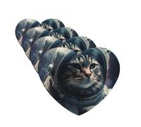 4 Pcs Car Air Fresheners Hanging Fragrance Scented Cards for SUV Astronaut cat in space Car Aromatherapy Tablets Auto Interior Mirror Pendant for Bedroom Wardrobe Shoe Cabinet