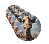 4 Pcs Car Air Fresheners Hanging Fragrance Scented Cards for SUV Beautiful Giraffe Car Aromatherapy Tablets Auto Interior Mirror Pendant for Bedroom Wardrobe Shoe Cabinet