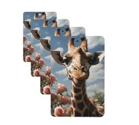 4 Pcs Car Air Fresheners Hanging Fragrance Scented Cards for SUV Beautiful Giraffe Car Aromatherapy Tablets Auto Interior Mirror Pendant for Bedroom Wardrobe Shoe Cabinet