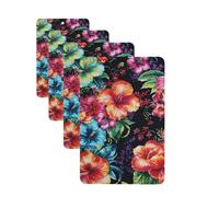 4 Pcs Car Air Fresheners Hanging Fragrance Scented Cards for SUV Beautiful Hibiscus Flower Car Aromatherapy Tablets Auto Interior Mirror Pendant for Bedroom Wardrobe Shoe Cabinet