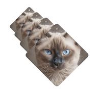 4 Pcs Car Air Fresheners Hanging Fragrance Scented Cards for SUV Beautiful Siamese Cat Car Aromatherapy Tablets Auto Interior Mirror Pendant for Bedroom Wardrobe Shoe Cabinet