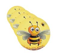 4 Pcs Car Air Fresheners Hanging Fragrance Scented Cards for SUV Bee on the square Car Aromatherapy Tablets Auto Interior Mirror Pendant for Bedroom Wardrobe Shoe Cabinet